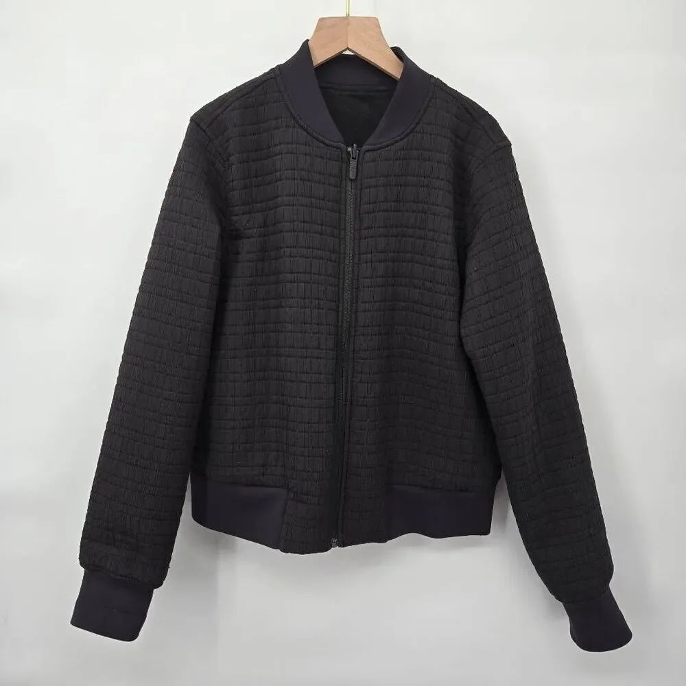 LULULEMON Women’s Serene Bomber Reversible Jacket Size 8 Black